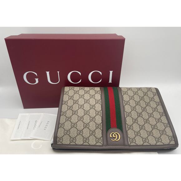 NEW Gucci Ophidia Wash Travel Clutch Pouch GG Zip Bag Box AUTHENTIC! - Picture 7 of 15